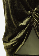 Draped Velvet Skirt