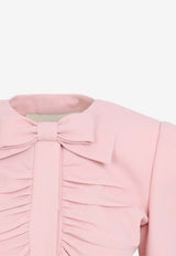 Wool Gathered Cropped Jacket
