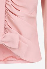 Wool Gathered Cropped Jacket