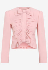 Wool Gathered Cropped Jacket