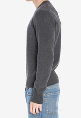 AMI PARIS Ami De Coeur Cashmere Sweater Gray HKS830-005-020