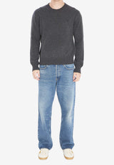 AMI PARIS Ami De Coeur Cashmere Sweater Gray HKS830-005-020