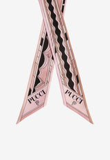 Pucci Mixed Print Silk Bandeau Scarf Pink 6HGB22 6HC05 1