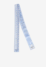 Pucci Angoli and Soleil-Print Silk Scarf Light Blue 6HGB30 6HC07 2