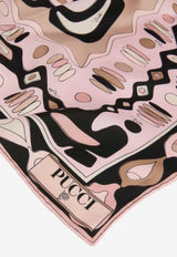 Pucci Angoli Print Silk Square Scarf Pink 6HGB41 6HC11 1