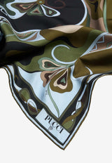 Pucci Orchidee-Print Silk Square Scarf Multicolor 6HGB43 6HC13 1