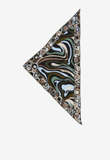 Pucci Marmo Print Silk Triangle Scarf Multicolor 6HGB61 6HC22 1