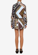 Pucci Vivara Print Long-Sleeved Cropped Shirt Multicolor 6HRJ15 6H841 016