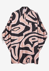Pucci Labirinto Print Silk Shirt Kaftan Dress Multicolor 6HRL11 6H741 031