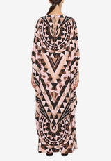 Pucci Manuba Print Silk Maxi Kaftan Dress Multicolor 6HRL48 6H773 039