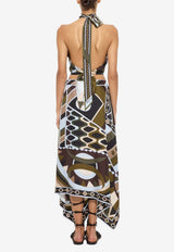 Pucci Occhi Print Silk Halter Top Multicolor 6HRM42 6H721 048
