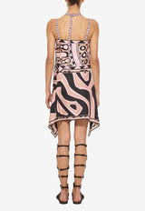 Pucci Labirinto Print Asymmetric Scarf Skirt Multicolor 6HRV85 6H852 031