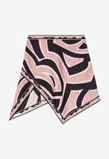 Pucci Labirinto Print Asymmetric Scarf Skirt Multicolor 6HRV85 6H852 031