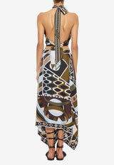 Pucci Vivara Print Asymmetric Maxi Skirt Multicolor 6HRW16 6H876 016