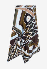 Pucci Vivara Print Asymmetric Maxi Skirt Multicolor 6HRW16 6H876 016