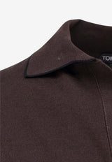 Silk-Blend Knitted Polo T-shirt