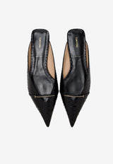 Julianne Patent Python-Printed Mules