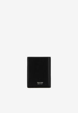Elongated T-Line Leather Wallet