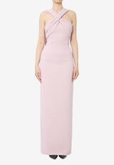 Solace London Rona Halterneck Maxi Dress Pink OS47043--PINK