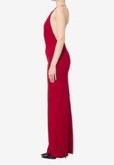 Solace London Alexandra One-Shoulder Crepe Gown Red OS47008--RED