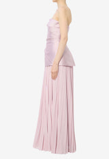 Solace London Claudette Twill Maxi Dress Pink OS47033--PINK