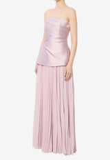 Solace London Claudette Twill Maxi Dress Pink OS47033--PINK