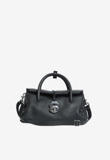 Zanellato Small Dotta Leather Top Handle Bag Black 068750S-1120000-Z0001