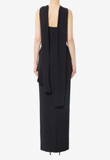 Solace London Rona Halterneck Maxi Dress Black OS47043--BLACK