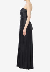Solace London Claudette Twill Maxi Dress Black OS47033--BLACK