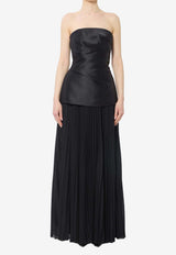 Solace London Claudette Twill Maxi Dress Black OS47033--BLACK