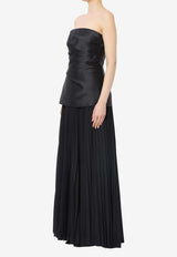 Solace London Claudette Twill Maxi Dress Black OS47033--BLACK