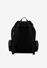 Stella McCartney Dartmoor Drawstring Flap Backpack Black 7B0194WP0670_1019