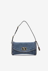 Valentino Small DeVain Denim Shoulder Bag Blue 8W0B0T31AXQ/S_VALE-CXJ