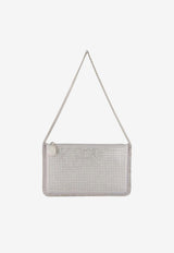 Stella McCartney Falabella Crystal-Embellished Shoulder Bag Silver 7P0076WP0702_8101