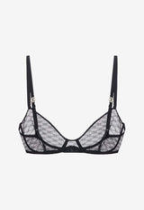 Elisabetta Franchi Monogram Transparent Bra Black RG01361E2_110