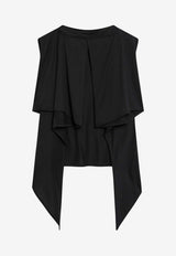 Jacquemus Moisson Draped Tank Top Black TOW00910AJ00254/S_JACQM-990