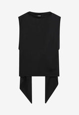 Jacquemus Moisson Draped Tank Top Black TOW00910AJ00254/S_JACQM-990