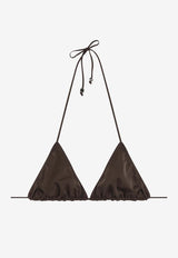 Jacquemus Halterneck Triangle Bikini Top Brown TOW00914AW00096/S_JACQM-850