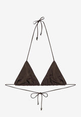 Jacquemus Halterneck Triangle Bikini Top Brown TOW00914AW00096/S_JACQM-850
