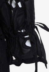 Broderie Anglaise Boat-Neck Blouse