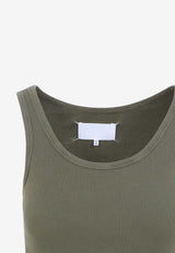 Ribbed Jersey Asymmetric Mini Dress