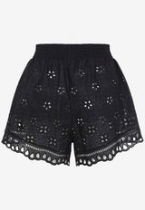 Broderie Anglaise Scalloped Shorts