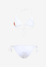Lace-Trimmed Triangle Bikini Set