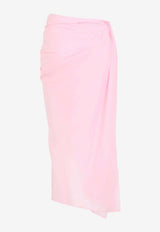 Draped Muslin Pareo Skirt