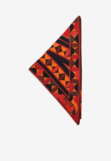 Geometric Silk Triangle Scarf