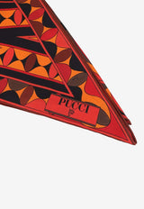 Geometric Silk Triangle Scarf
