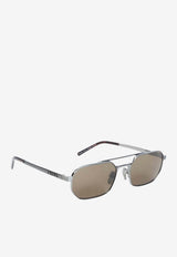 Geometric Frame Metal Sunglasses
