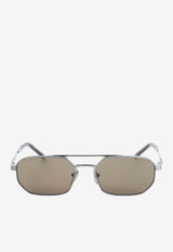 Geometric Frame Metal Sunglasses