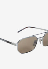 Geometric Frame Metal Sunglasses