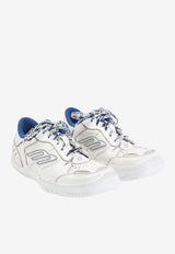 Distressed Leather Technical Sneakers